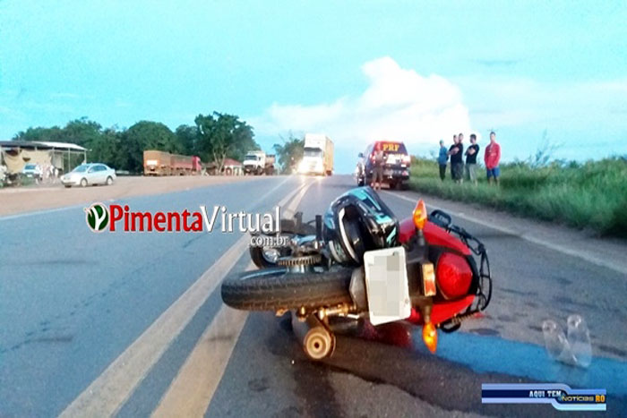 Motociclista Fica Ferido Ao Bater De Frente Carro Na BR 364 Em