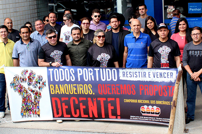 Em resposta à proposta ‘indecente’ da Fenaban, bancários fecham 18 agências em Rondônia