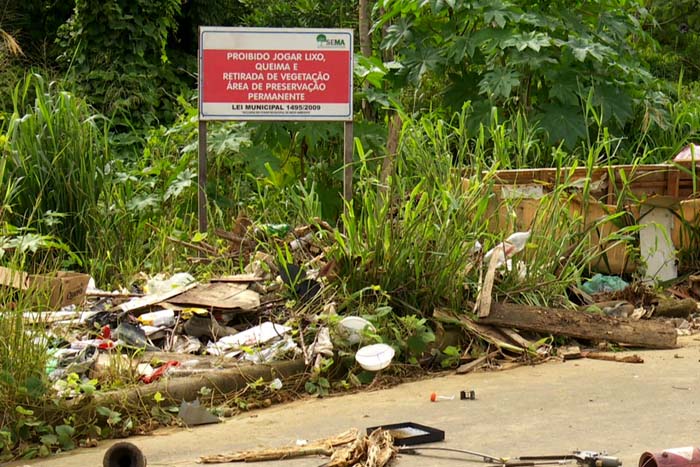 Secretaria pede auxílio da população para denunciar quem descarta lixo nas áreas de preservação