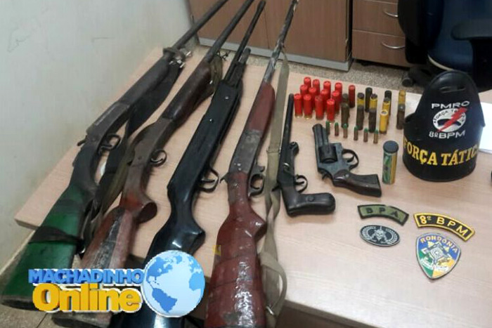 Cujubim: Seis armas de fogo são apreendidas na zona rural 