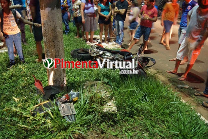 Jovem perde a vida em grave acidente em Pimenta Bueno