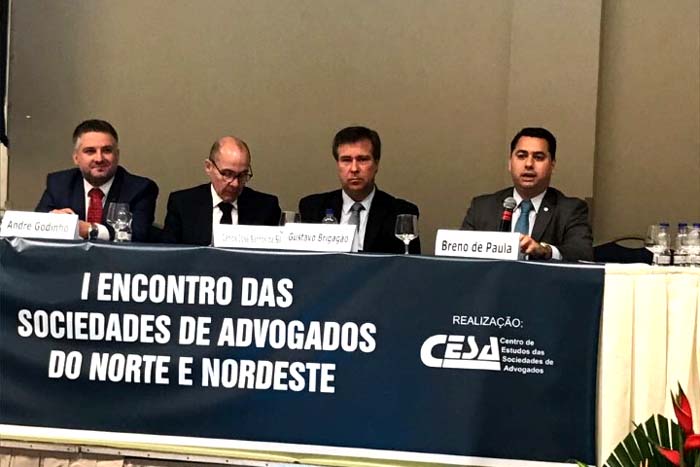 Conselheiro federal Breno de Paula profere palestra sobre tributação no I Encontro das Sociedades de Advogados, em Salvador