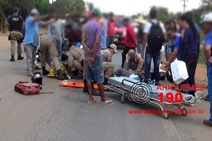 BR-421: colisão entre duas motos deixa vítimas feridas