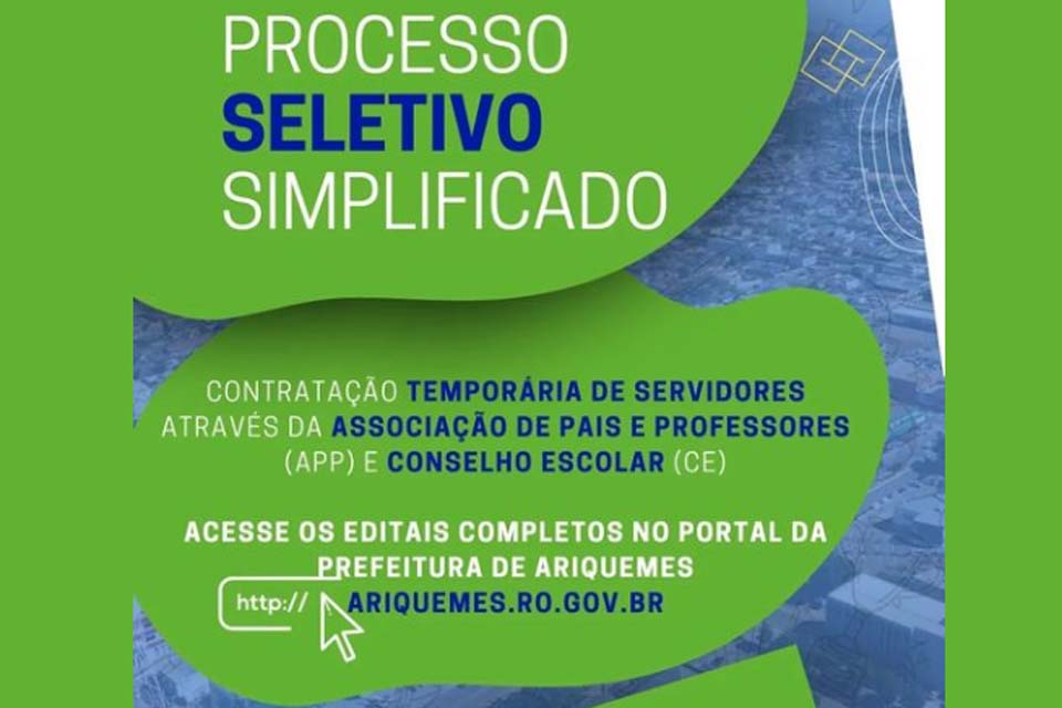 Semed De Ariquemes Divulga Editais Do Processo Seletivo Simplificado