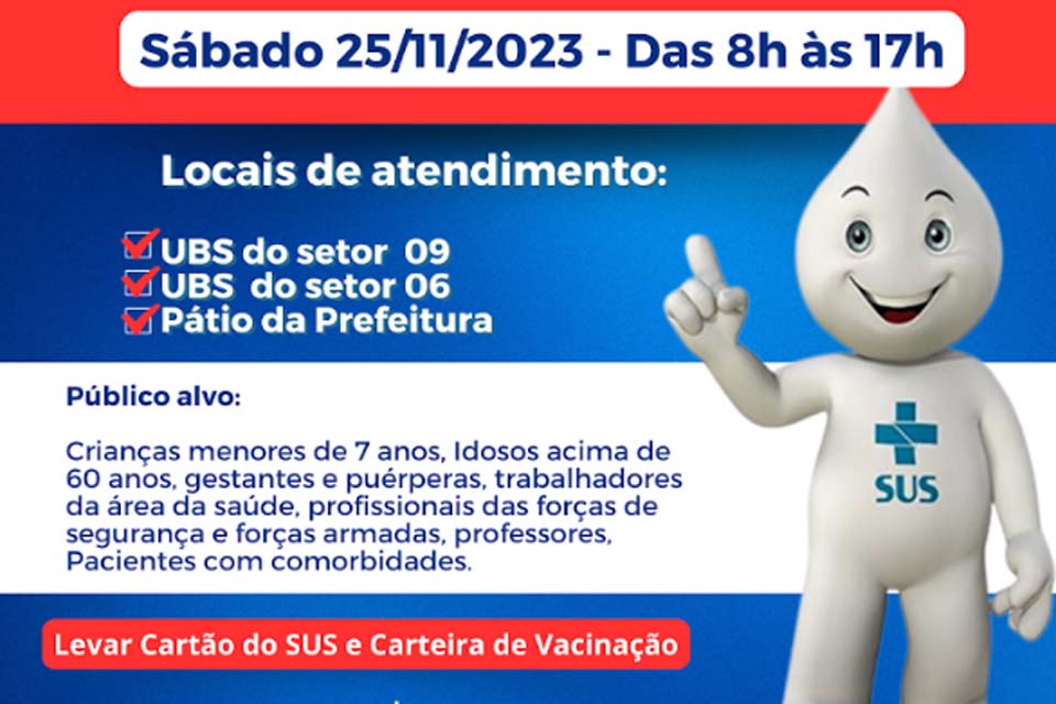 Vem aí o dia “D” da campanha de vacinação contra a gripe em Ariquemes 