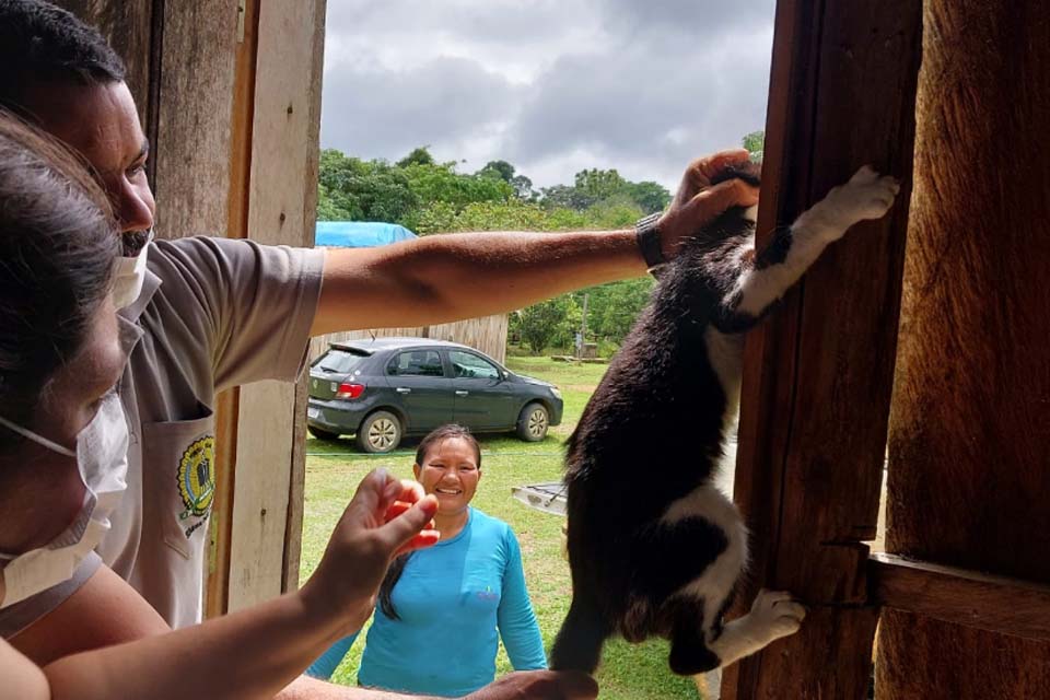 Prefeitura de Porto Velho leva vacinação antirrábica a aldeias indígenas