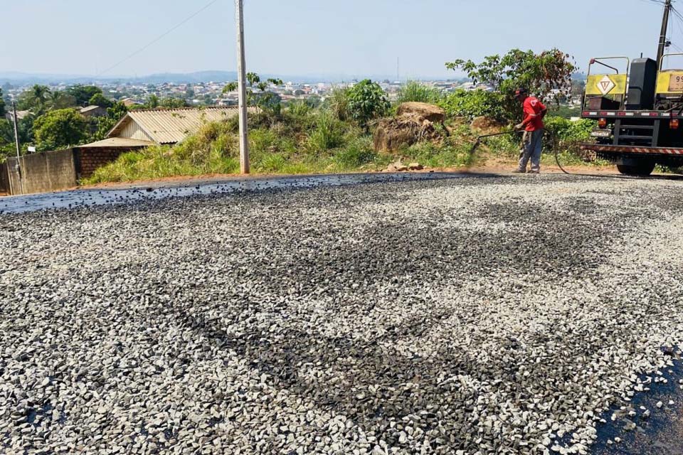 Rua Francisco Pantoja no setor 6 também contemplada com as obras de pavimentação asfáltica