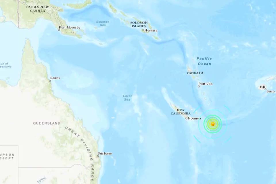 Sul do Oceano Pacífico registra forte terremoto pelo segundo dia consecutivo