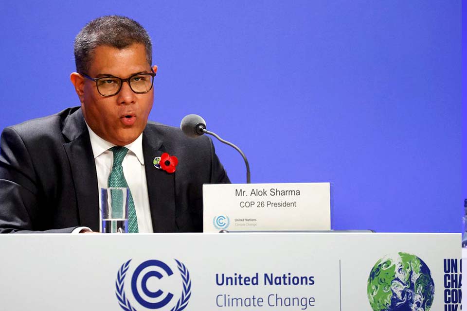 Presidente da COP26 pede esforço final para acordo