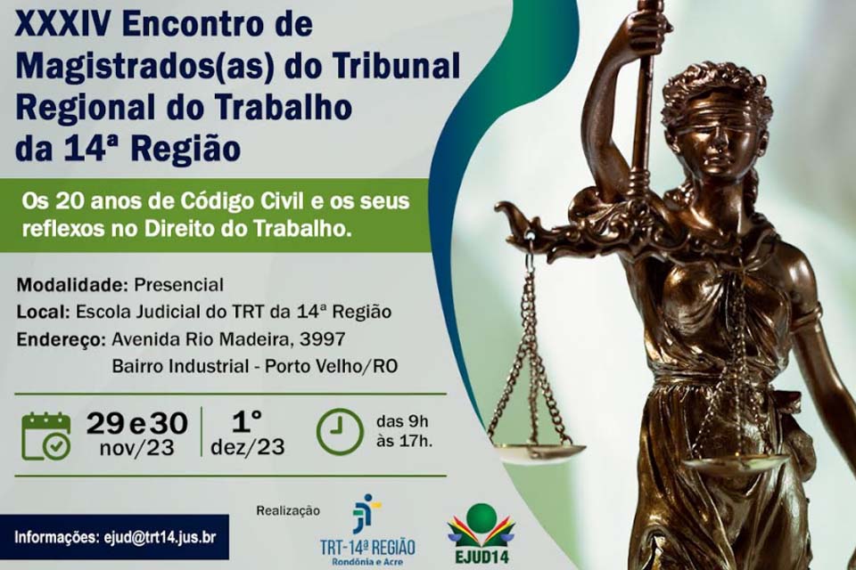 XXXIV Encontro de Magistrados (as) da Justiça do Trabalho de Rondônia e Acre