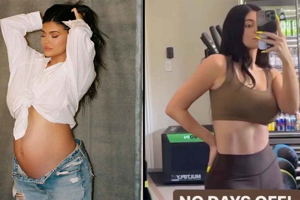 Kylie Jenner mostra corpo 4 meses após dar à luz: 'Sem dias de folga'