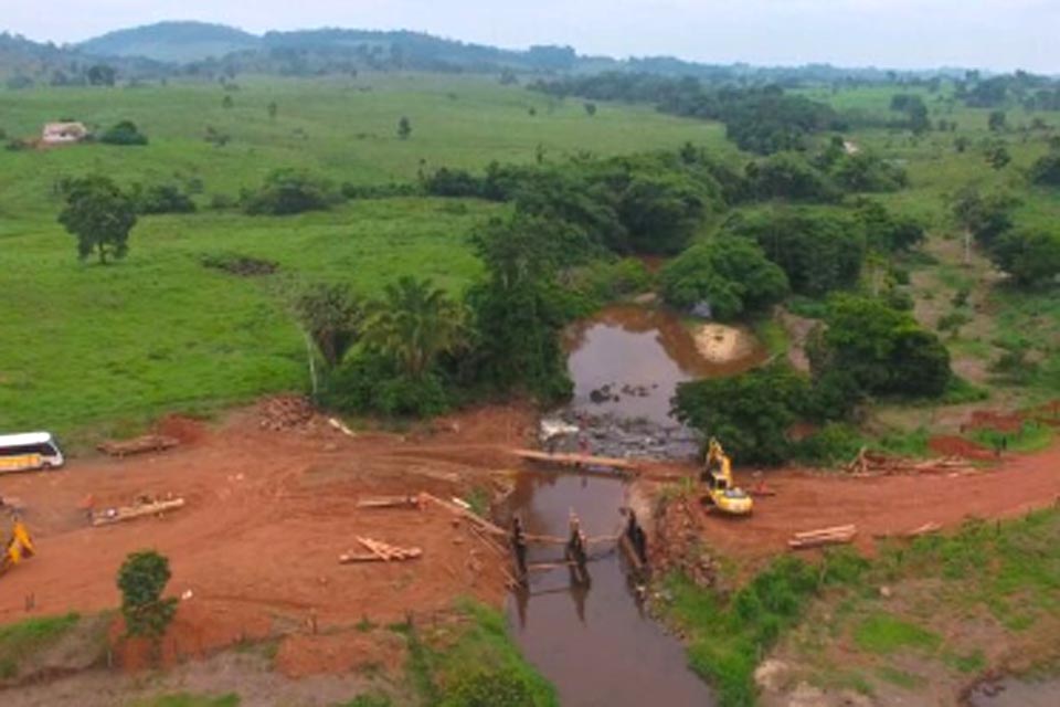 Nova ponte no Rio Passaqual, na RO-466 promoverá mais segurança aos produtores rurais do distrito Bom Jesus