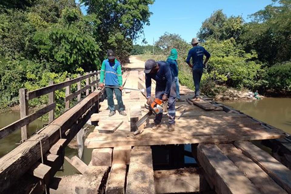 Semosp de Ji-Paraná conclui a construção e recuperação de pontes no setor rural