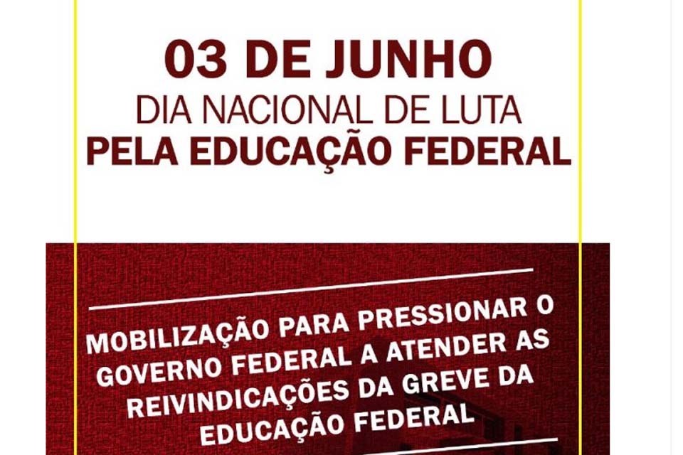 SINDSEF-RO convoca para base para apoiar ato greve no IFRO nesta segunda-feira (3)