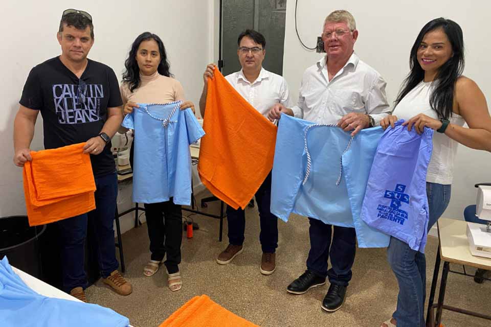 Reeducandos realizam confecção de roupas hospitalares e reforma de equipamentos para o Hospital Municipal