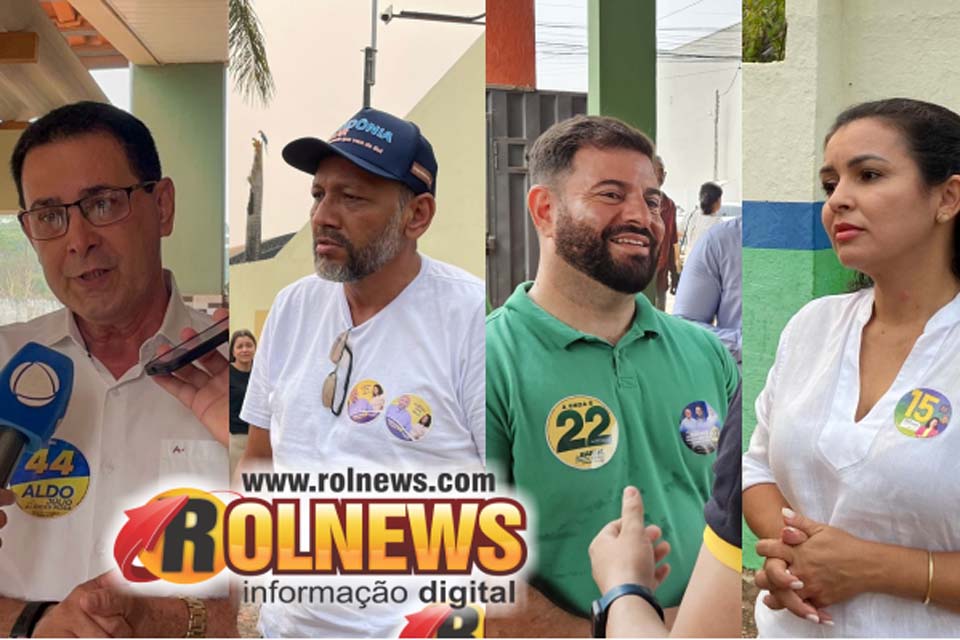 Todos os candidatos a prefeito de Rolim de Moura votaram nesta manhã de domingo