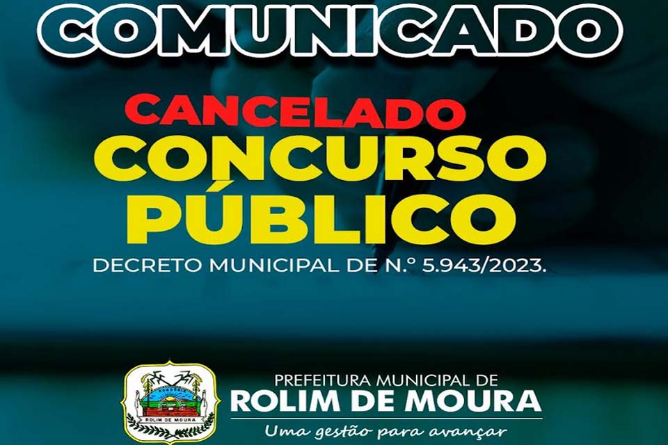 Prefeitura de Rolim de Moura anuncia devolução do dinheiro de inscrição de concurso público cancelado