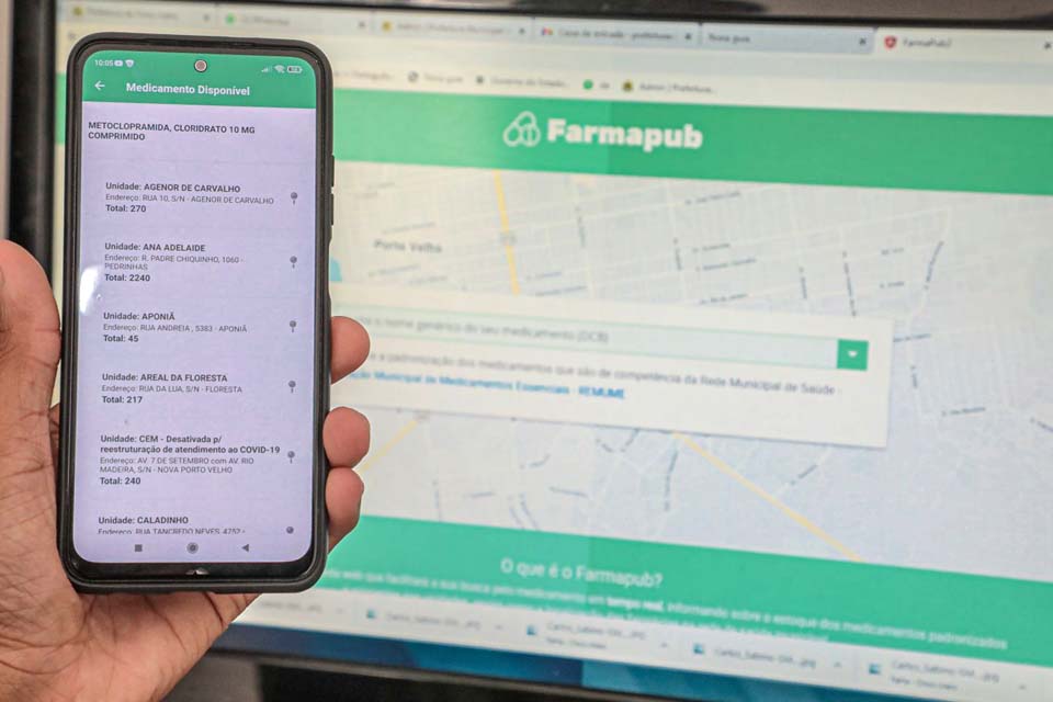  Relação Medicamentos: Ferramenta digital facilita acesso aos remédios disponibilizados pela Prefeitura de Porto Velho