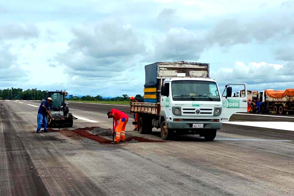 DER executa a manutenção de aeroportos sob responsabilidade do Governo de Rondônia no interior