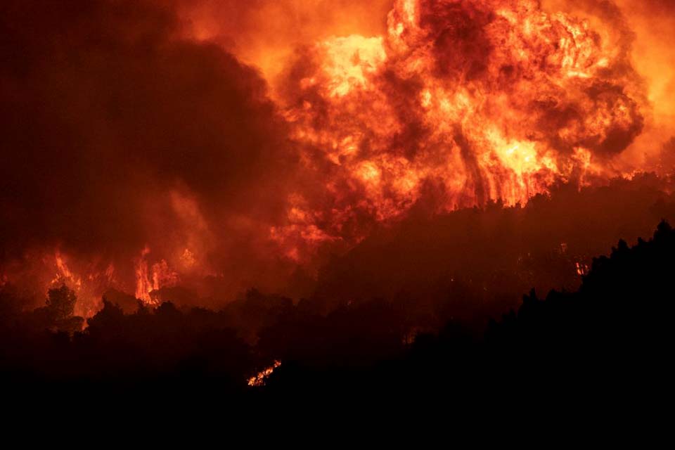 Incêndio florestal na Grécia é o 