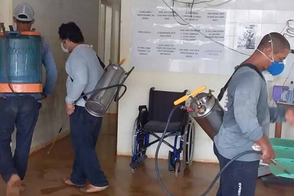 Prefeitura faz desinfecção sanitária no combate a Covid-19