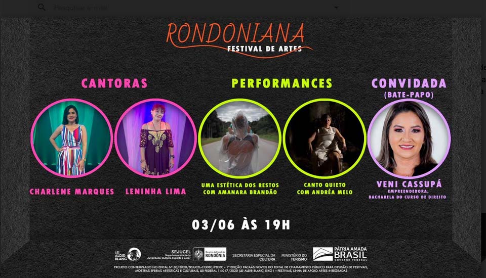 Mulheres são destaque no 1º Festival Rondoniana de Artes