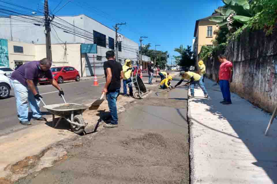 Prefeitura conclui obras de restauração de calçadas do Centro Histórico de Porto Velho