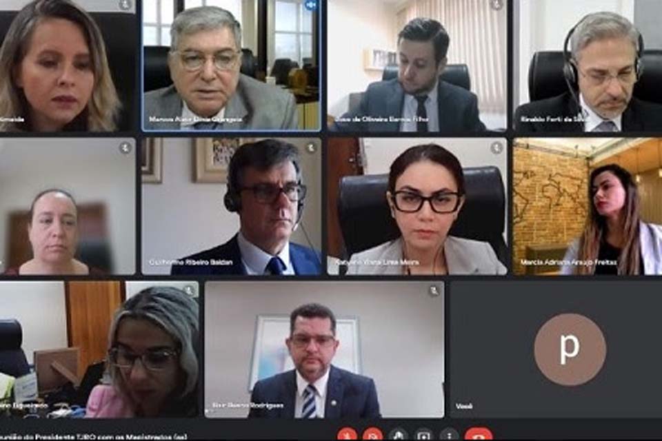 Direção do TJRO inicia reuniões virtuais com juízes 