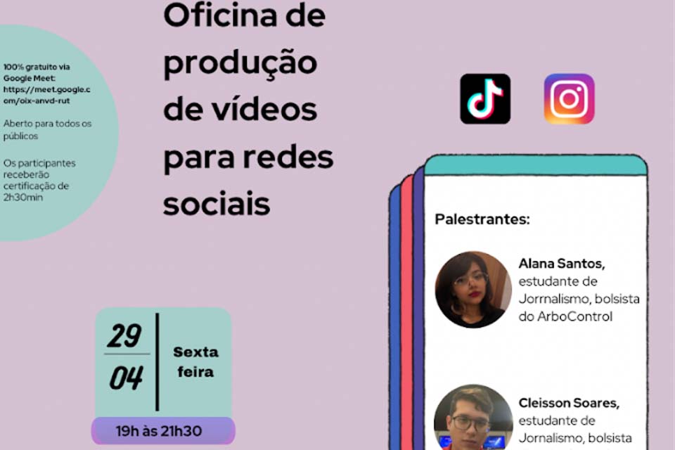 UNIR promove oficina de produção de vídeos para redes sociais