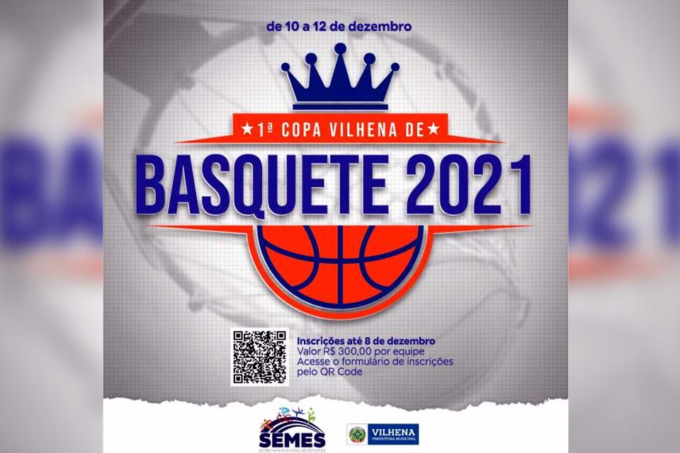 Torneio de Basquete finalizará as atividades de 2021 da Semes, inscrições estão abertas   