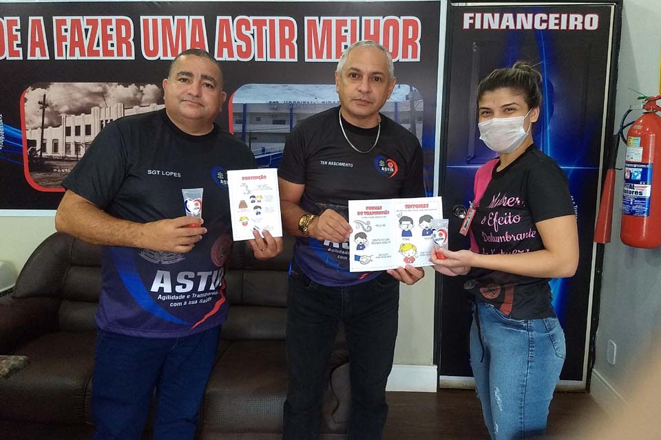 ASTIR inicia campanha de prevenção contra o Coronavirus (COVID-19), com distribuição de folders e álcool em gel