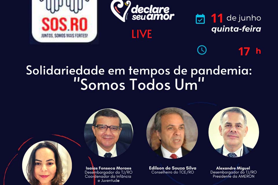 Declare Seu Amor: Live abordará solidariedade, em tempos de pandemia