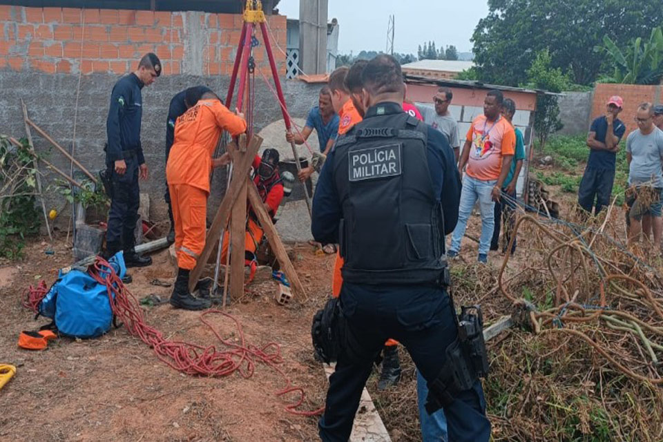 Homem morre e outro é socorrido em acidente durante perfuração de poço