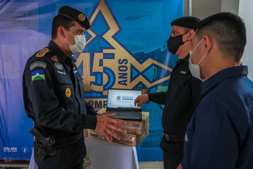 Polícia Militar de Rondônia adquire 40 notebooks para otimizar o trabalho operacional