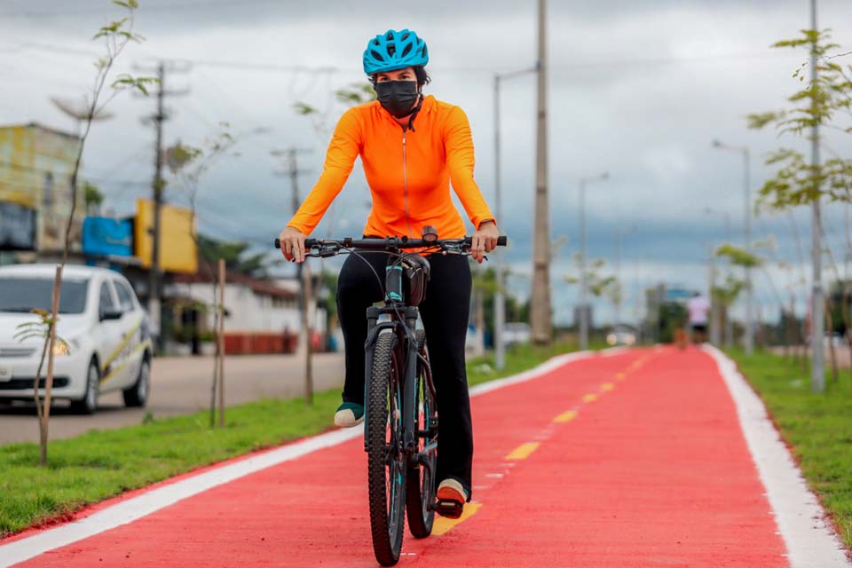 Ciclovia da avenida Tiradentes proporciona mais segurança a ciclistas de Porto Velho