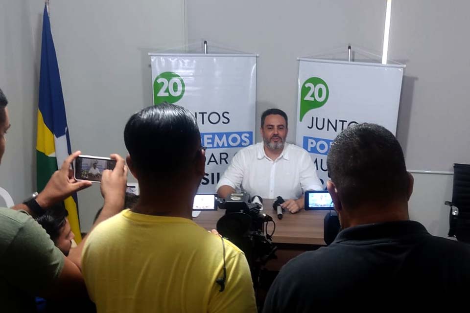 Em coletiva sobre pré-candidatura, Léo Moraes dispara: “Não tem campanha fácil, não tem W.O.”