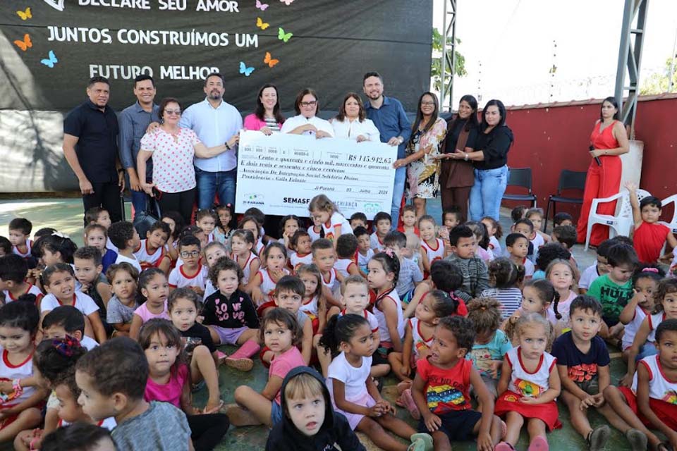 Prefeitura deJi-Paraná repassa mais de R$ 145 mil para Creche Grilo Falante