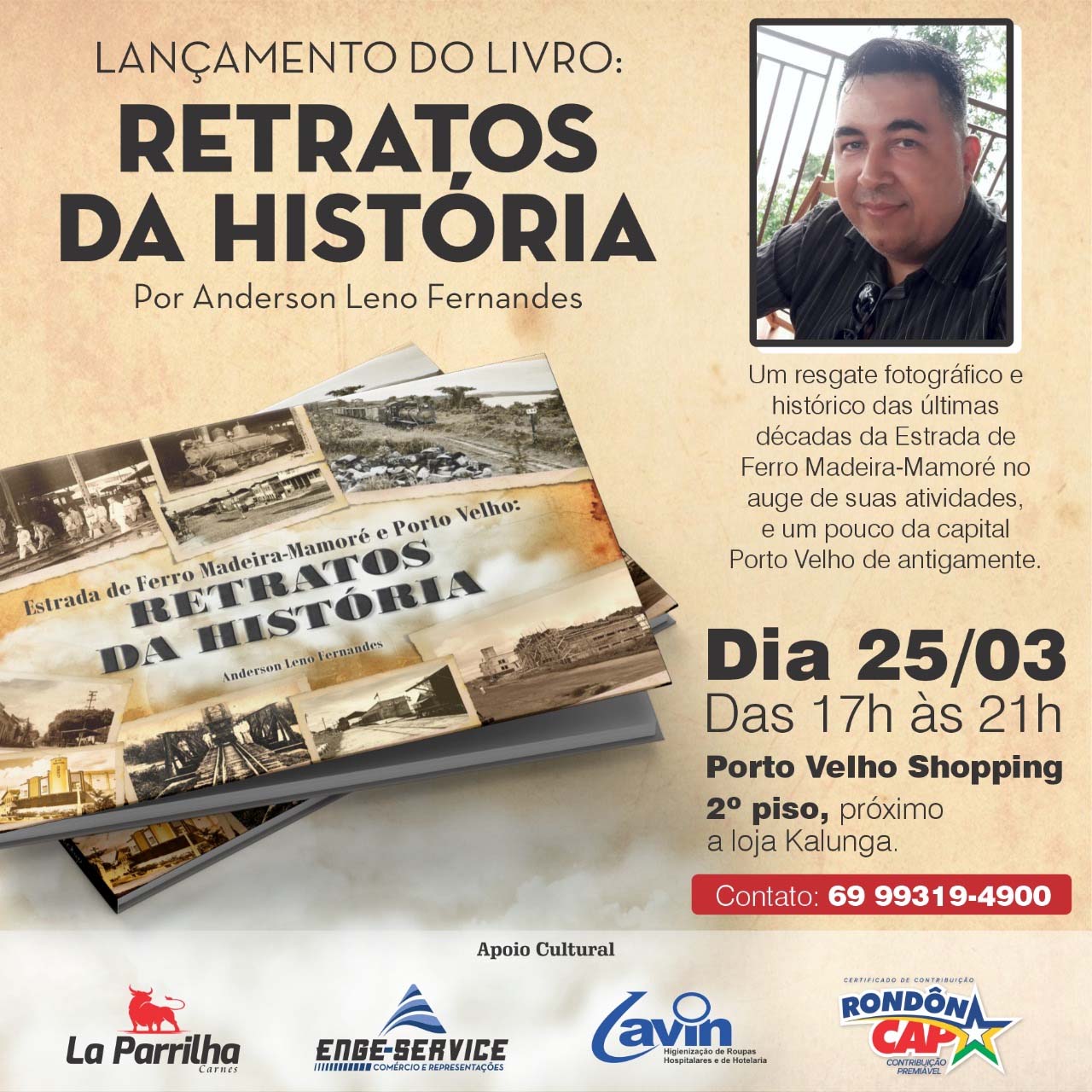 Escritor lança livro contando história de Rondônia por meio de retratos da EFMM