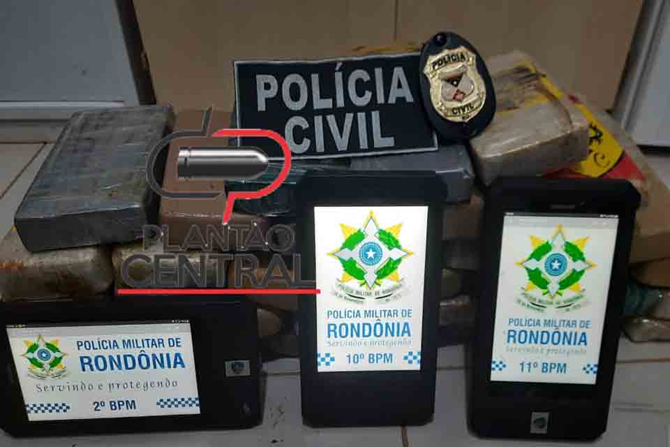 Ação conjunta da Polícia prende dois homens com 33,5 kg de cocaina 