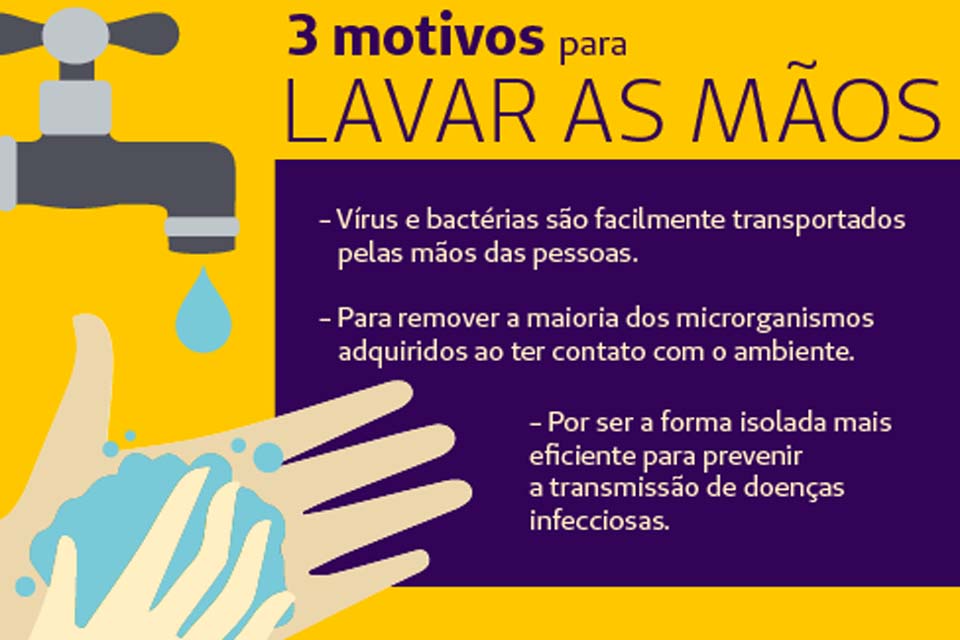 Lave as mãos com frequência: água e sabão formam a combinação mais eficiente para higiene das mãos