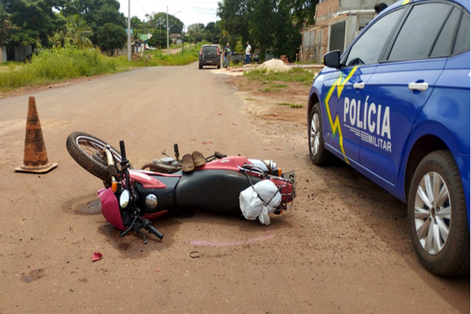 Motociclista é socorrido após colisão em carro no bairro Planalto