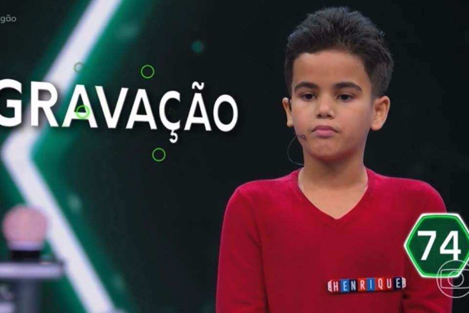 Pequeno Gênio Jaruense Representa Rondônia no Domingão do Huck e se Classifica para Segunda Fase do Programa