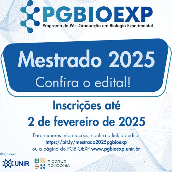 Mestrado em Biologia Experimental abre inscrições para turma 2025