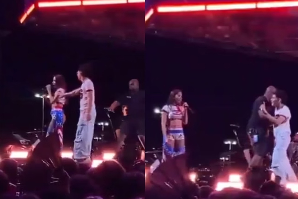 Anitta interrompe show após invasão de fã: “Vai tomar um coió!”