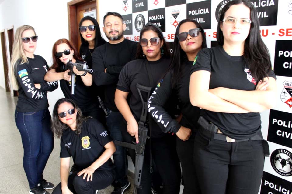 Policiais Civis realizam ensaio fotográfico para III Encontro de Mulheres da Segurança Pública de Rondônia