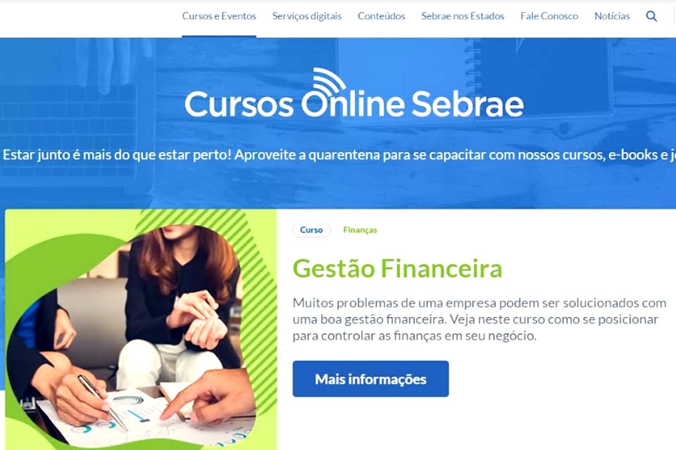 Plataforma do Sebrae disponibiliza cursos gratuitos