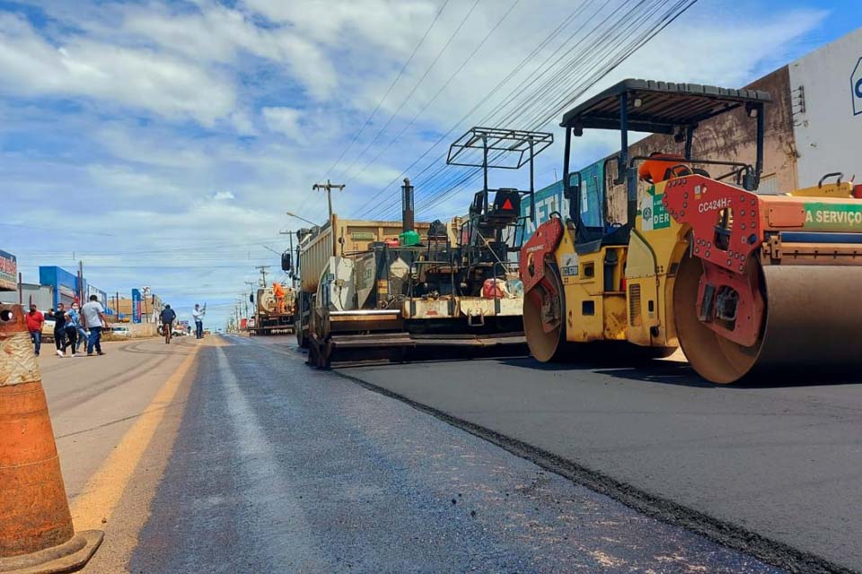 Iniciado recapeamento da Avenida Canaã; obra faz parte do programa do Governo do Estado “Tchau Poeira”