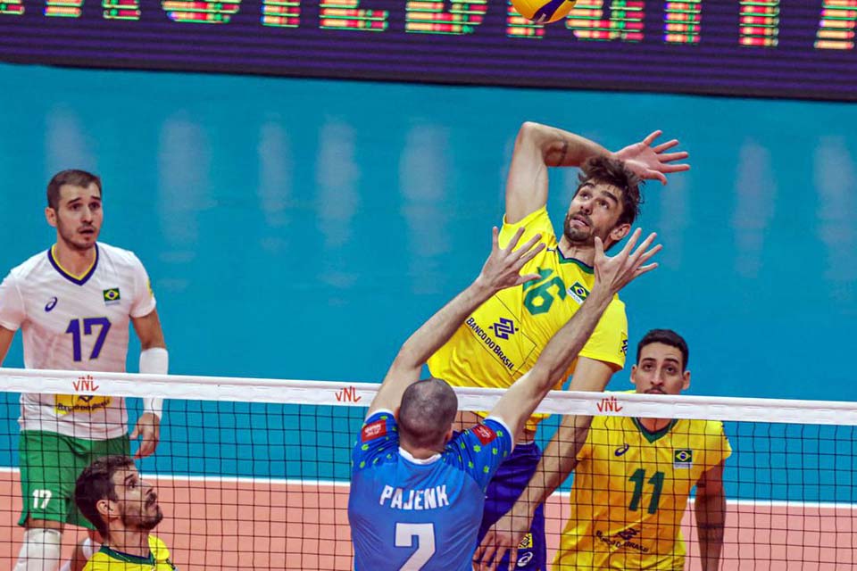 Brasil vence a segunda na Liga das Nações de vôlei masculino