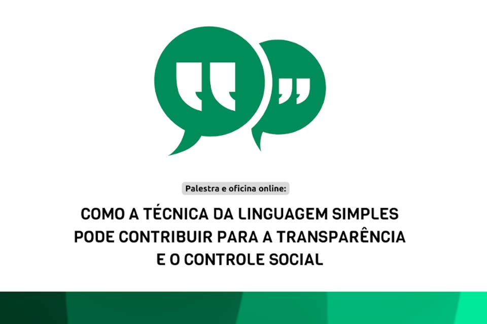 Técnica da linguagem simples é tema de capacitação online ofertada pelo TCE-RO 