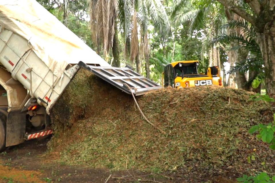 Secretaria de Meio Ambiente implanta projeto de compostagem de resíduos verdes públicos